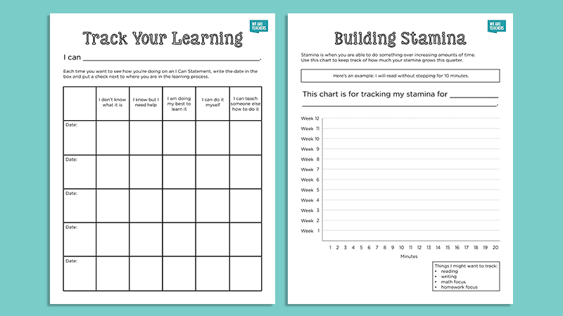 Feature image Free Goal Setting and Student Data Tracking Worksheets
