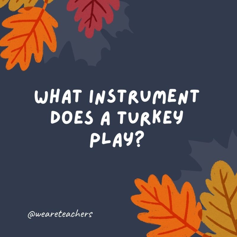 What instrument does a turkey play? What instrument does a turkey play?