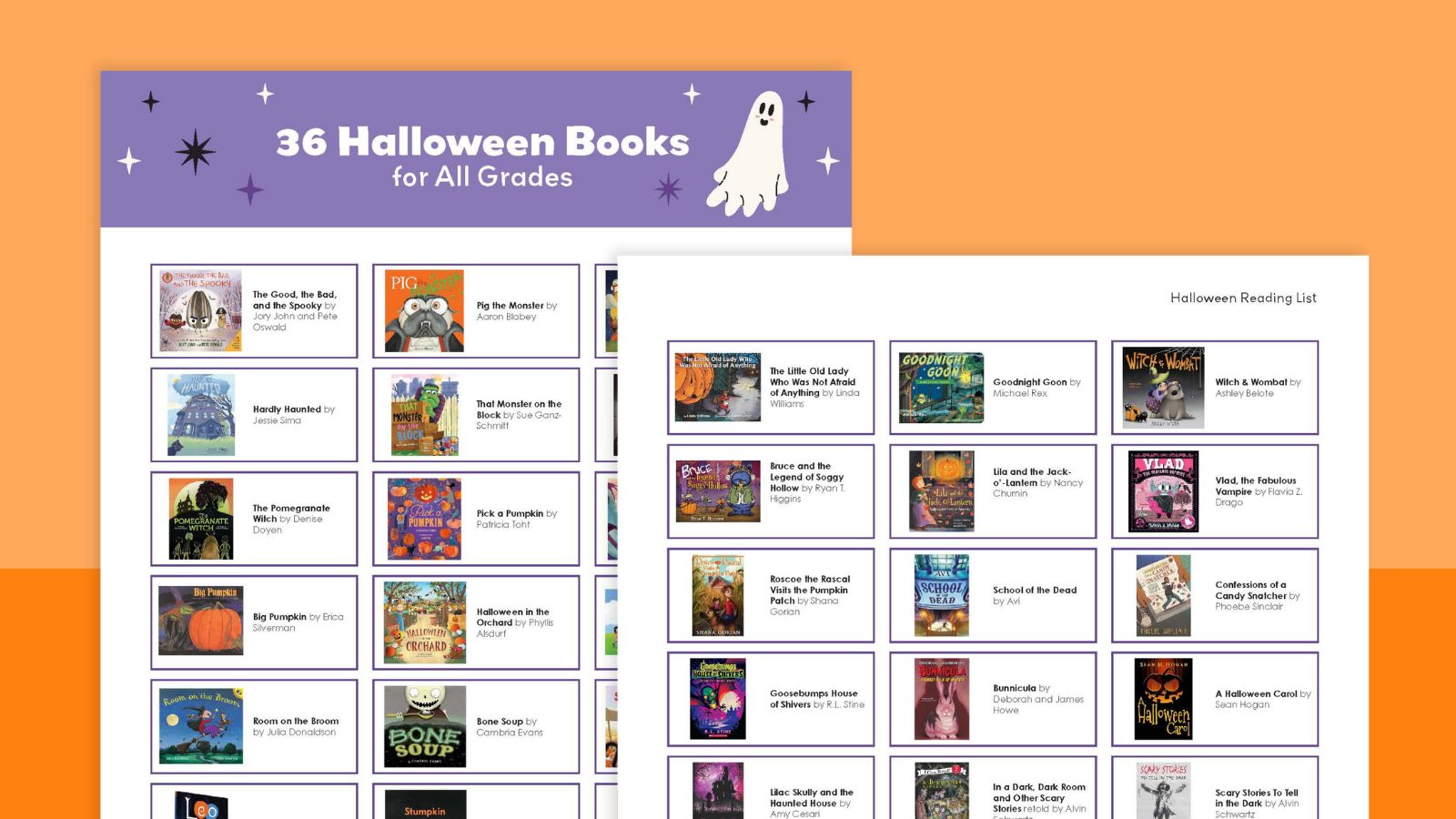Get a free printable list of Halloween books Get a free printable list of Halloween books