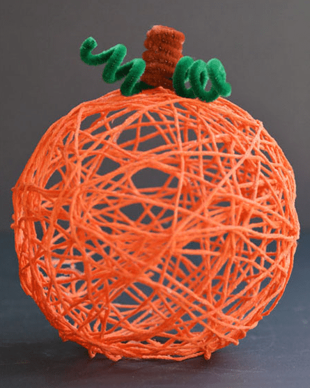 string-art-pumpkin A little orange pumpkin made from string