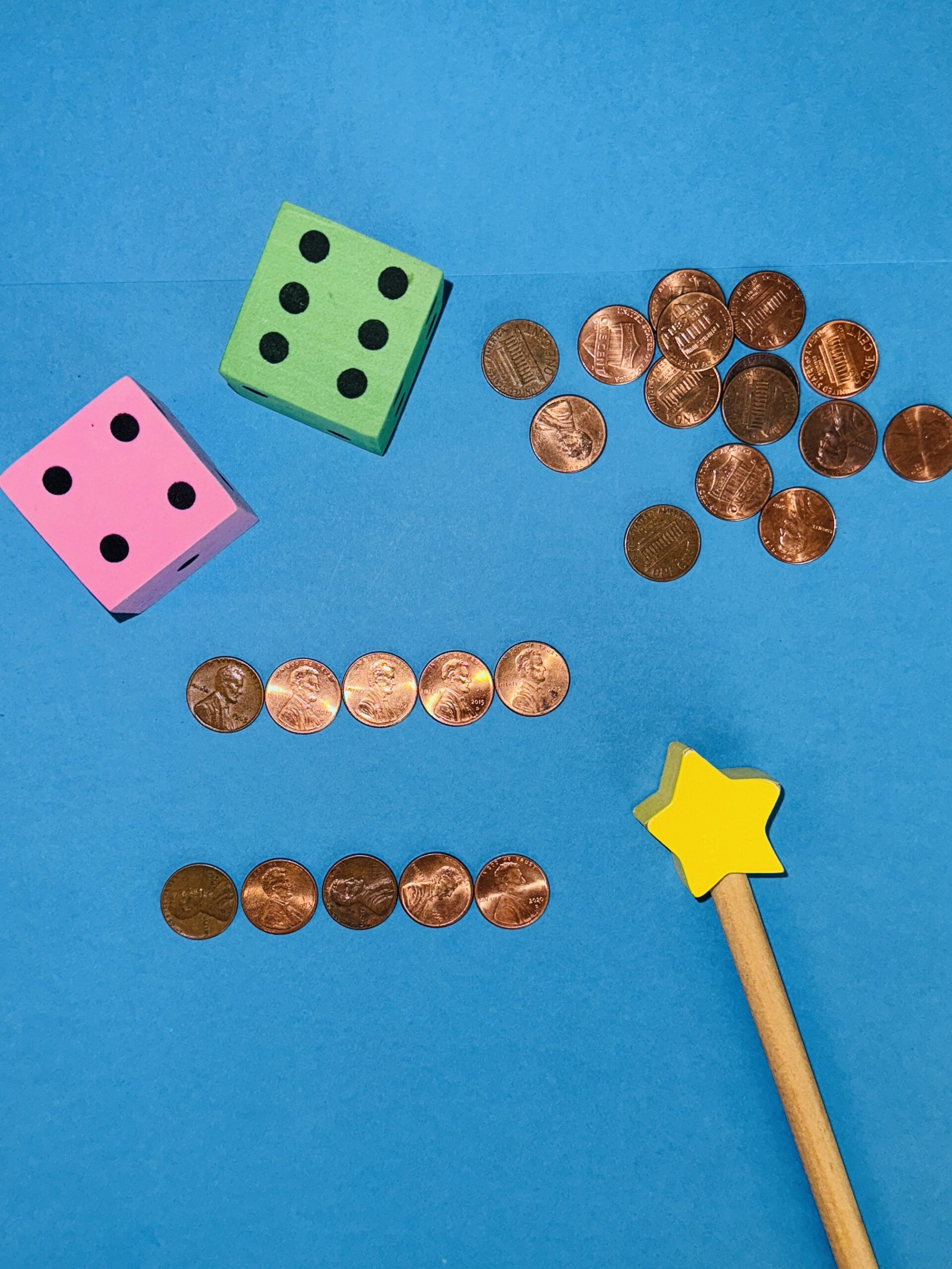 SharethePennies2 Pennies arranged into groups of five