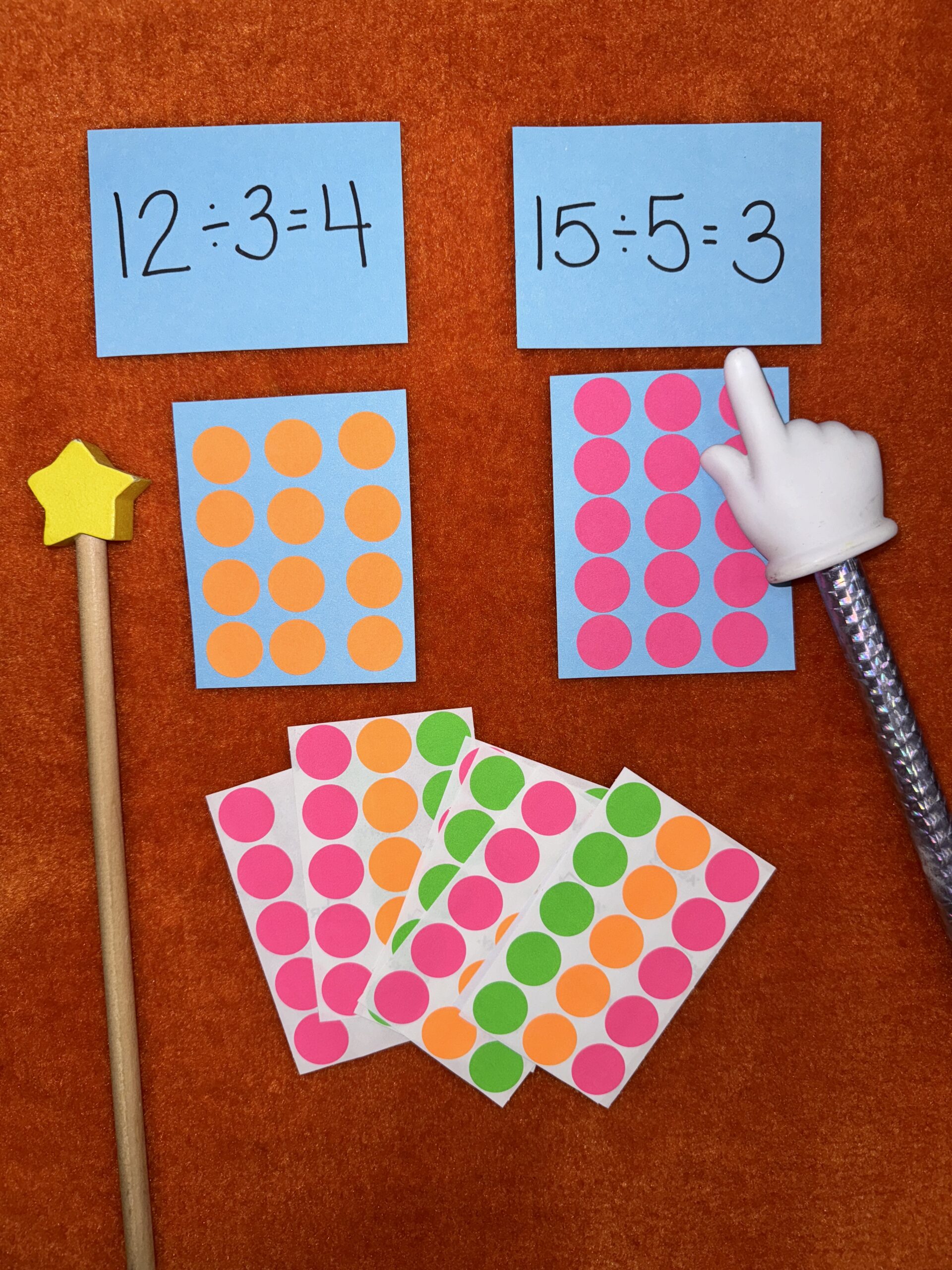 StickyDotDivisionCards2 Sticky Dot Division Cards