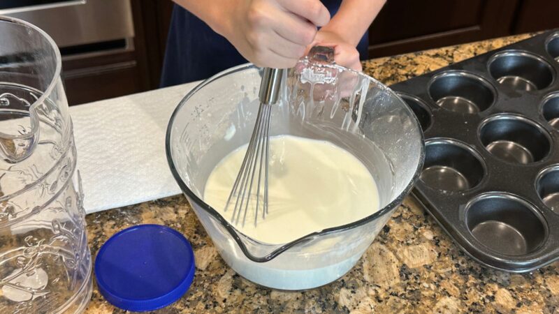 chalk-paint-bowl-mixing making sidewalk chalk