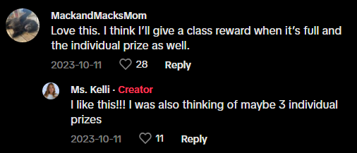 This Comment on classroom management hack.