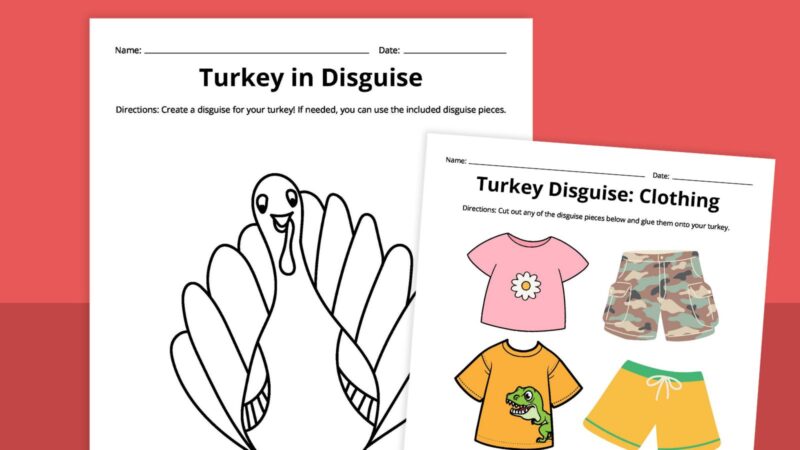 Turkey worksheet feature Turkey worksheet feature