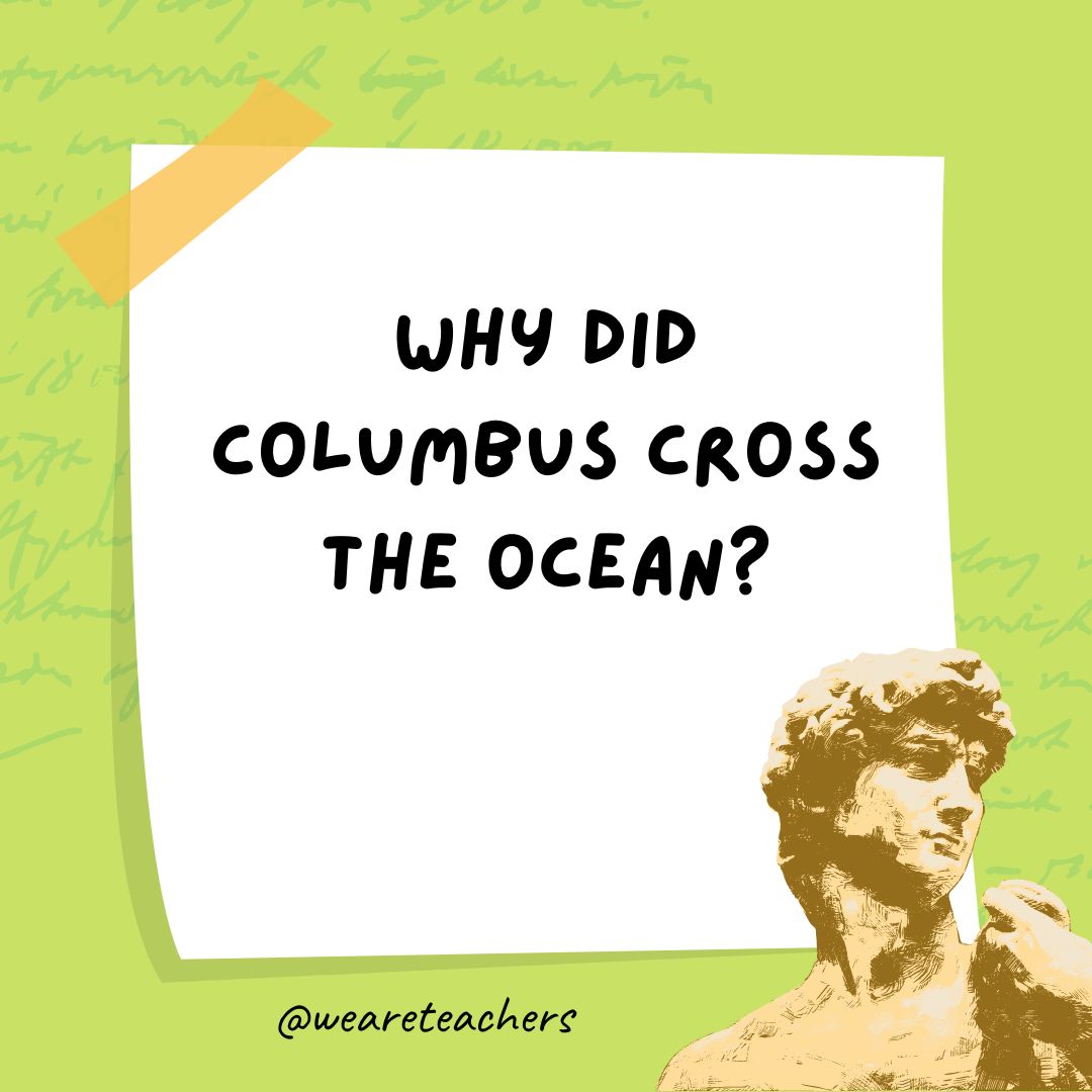 Why did Columbus cross the ocean? Why did Columbus cross the ocean?