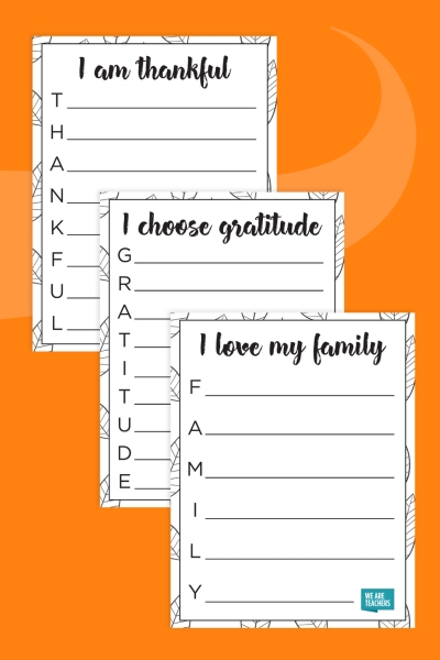 Thanksgiving Acrostic Poem