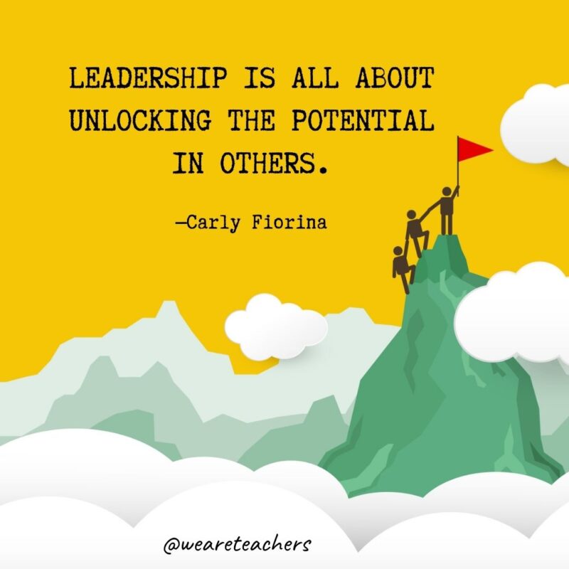 Leadership is all about unlocking the potential in others. —Carly Fiorina Leadership is all about unlocking the potential in others. —Carly Fiorina