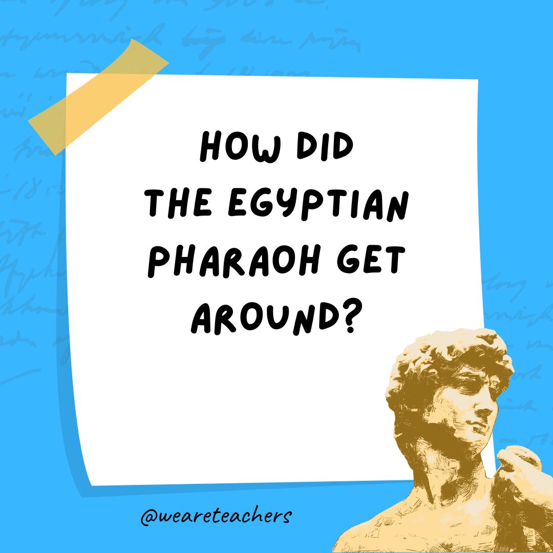 How did the Egyptian pharaoh get around? How did the Egyptian pharaoh get around?