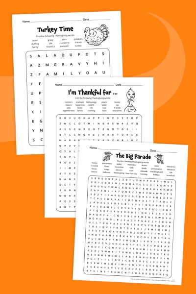 Thanksgiving Word Search Thanksgiving Word Search