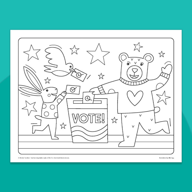 Voting Coloring Pages 2