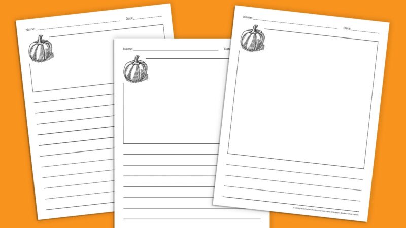 thanksgiving-writing-paper-2 writing paper with pumpkins on it