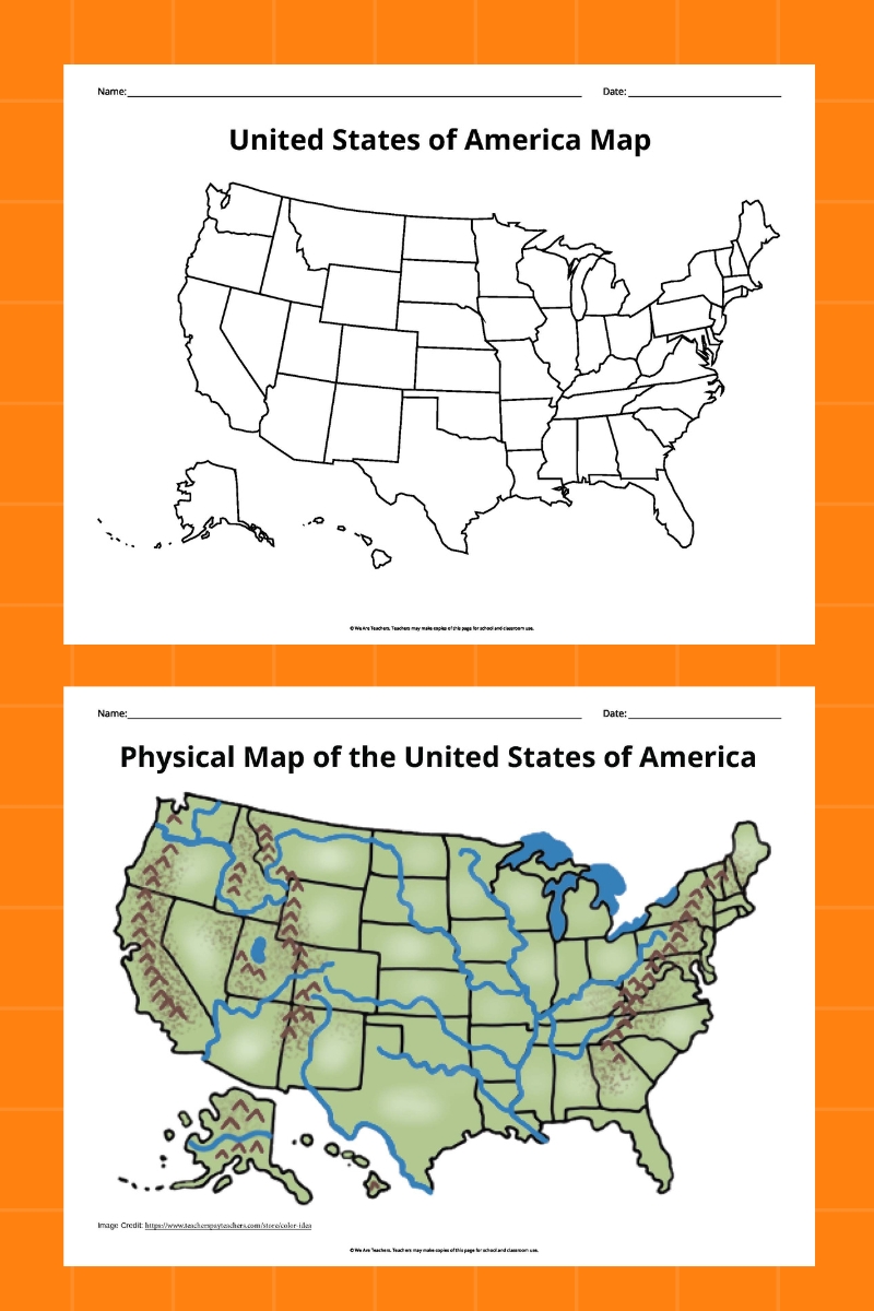 Blank Maps of the United States