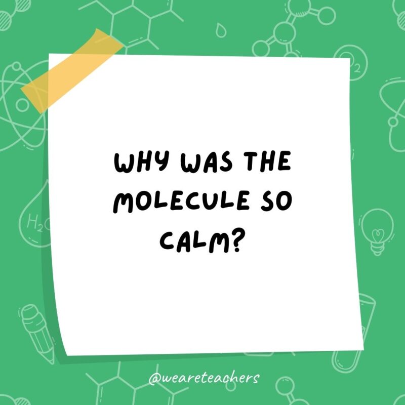 Why was the molecule so calm? Why was the molecule so calm?