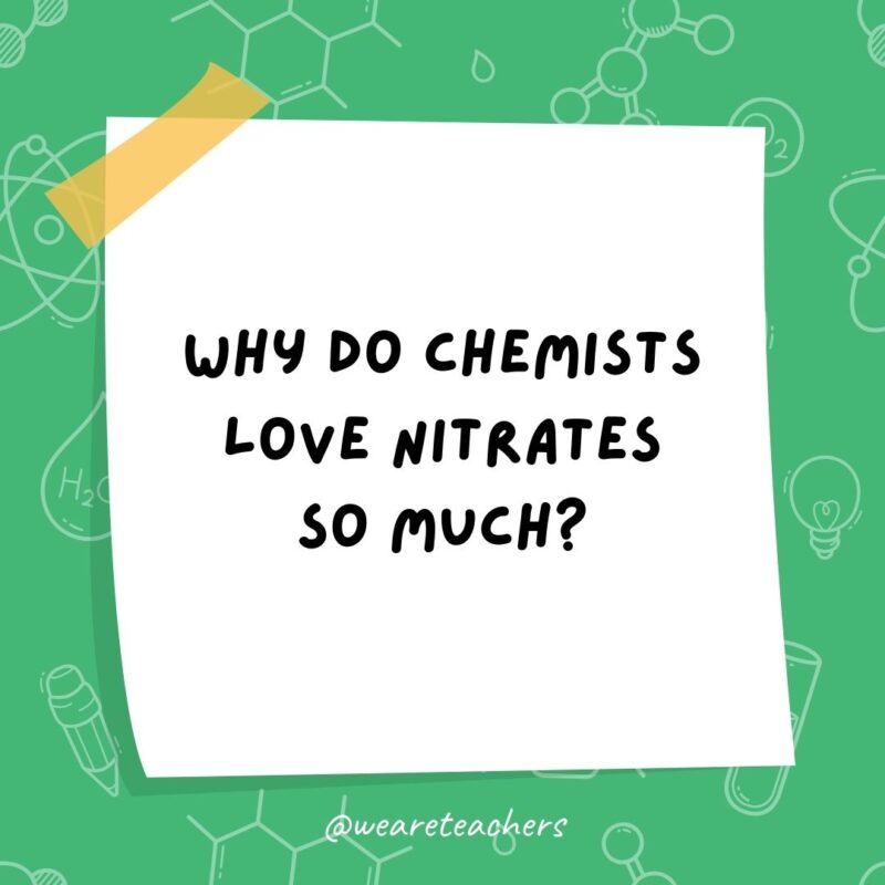 Why do chemists love nitrates so much? Why do chemists love nitrates so much?