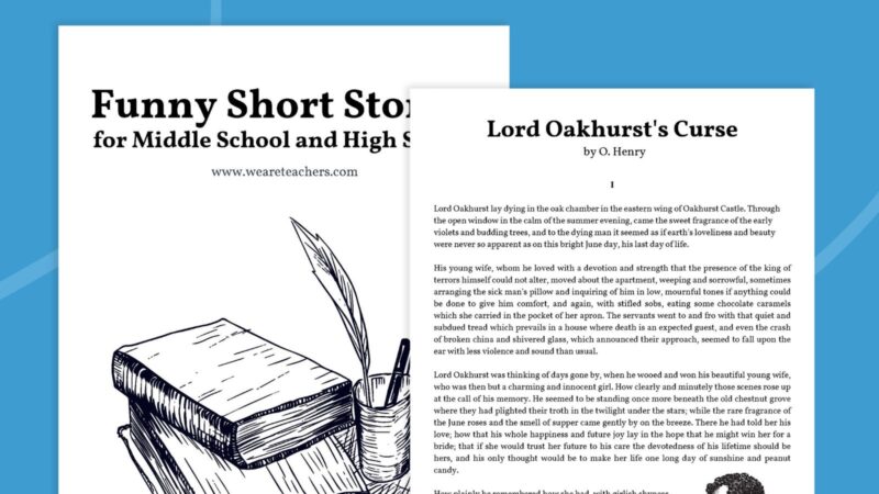 Images of one of the funny short stories in the downloadable
