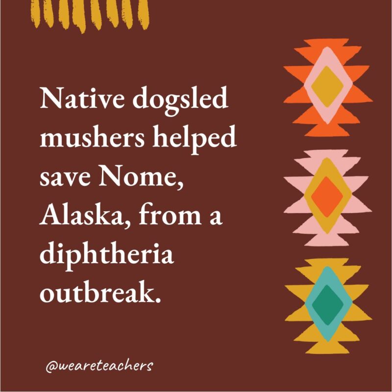 Native dogsled mushers helped save Nome, Alaska, from a diphtheria outbreak. Native dogsled mushers helped save Nome, Alaska, from a diphtheria outbreak.