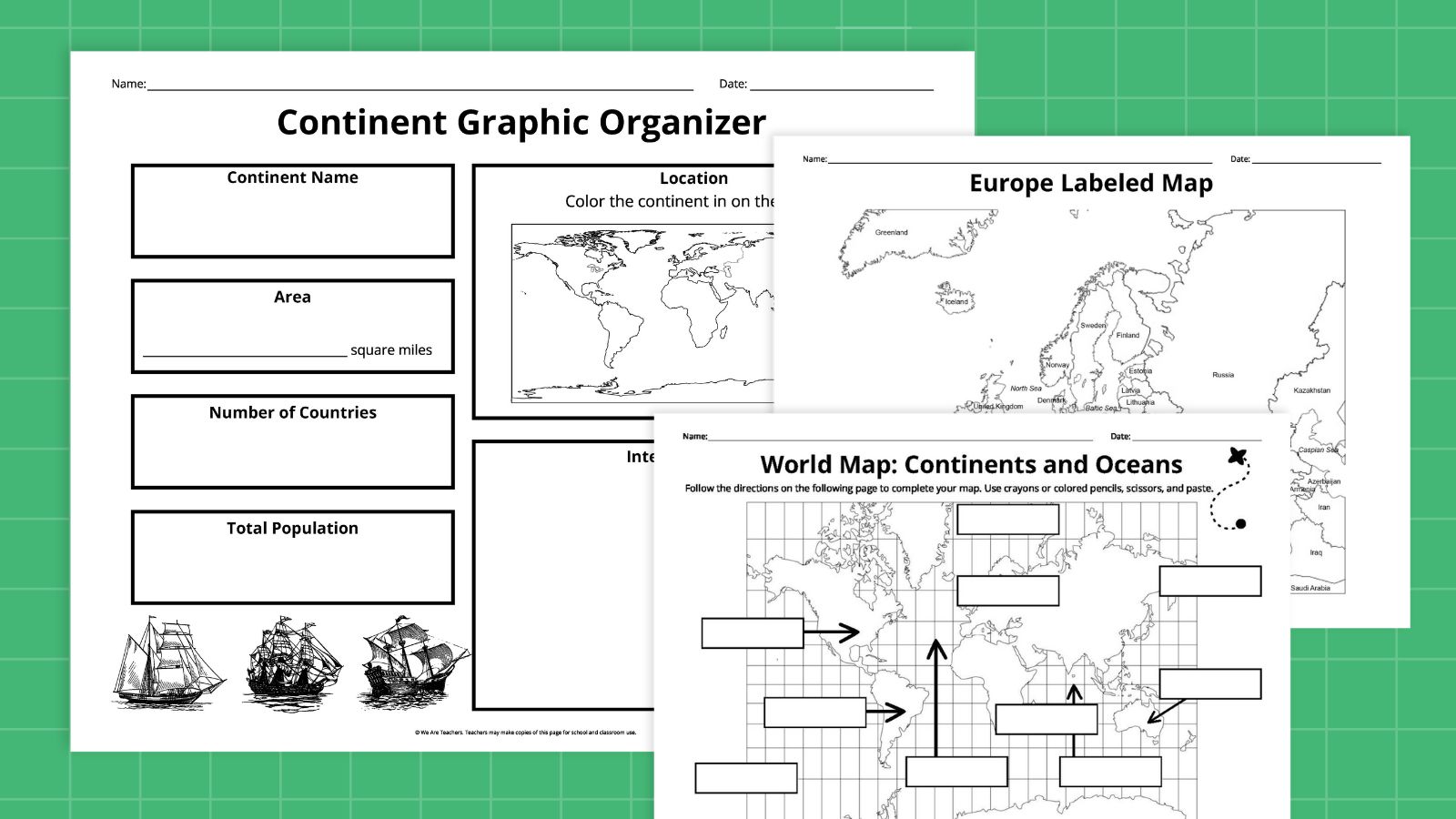 Continents and Oceans feature Continents and Oceans feature