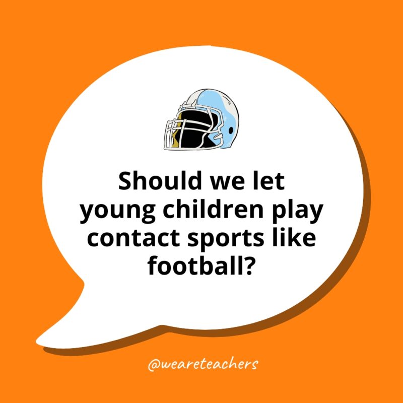 Controversial Debate Topics 12 Should we let young children play contact sports like football?