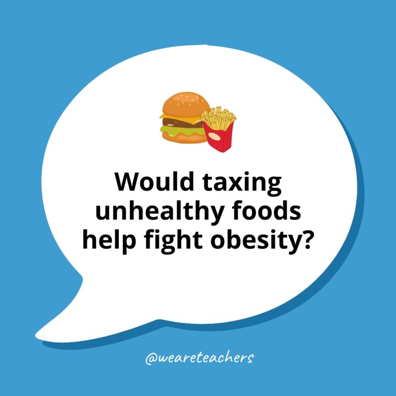 Controversial Debate Topics 6 Would taxing unhealthy foods help fight obesity?