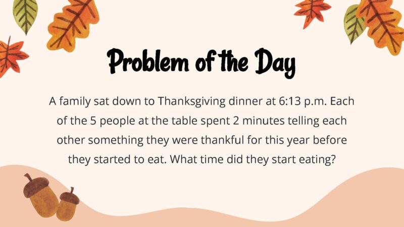 25 Thanksgiving Math Word Problems To Be Grateful For!