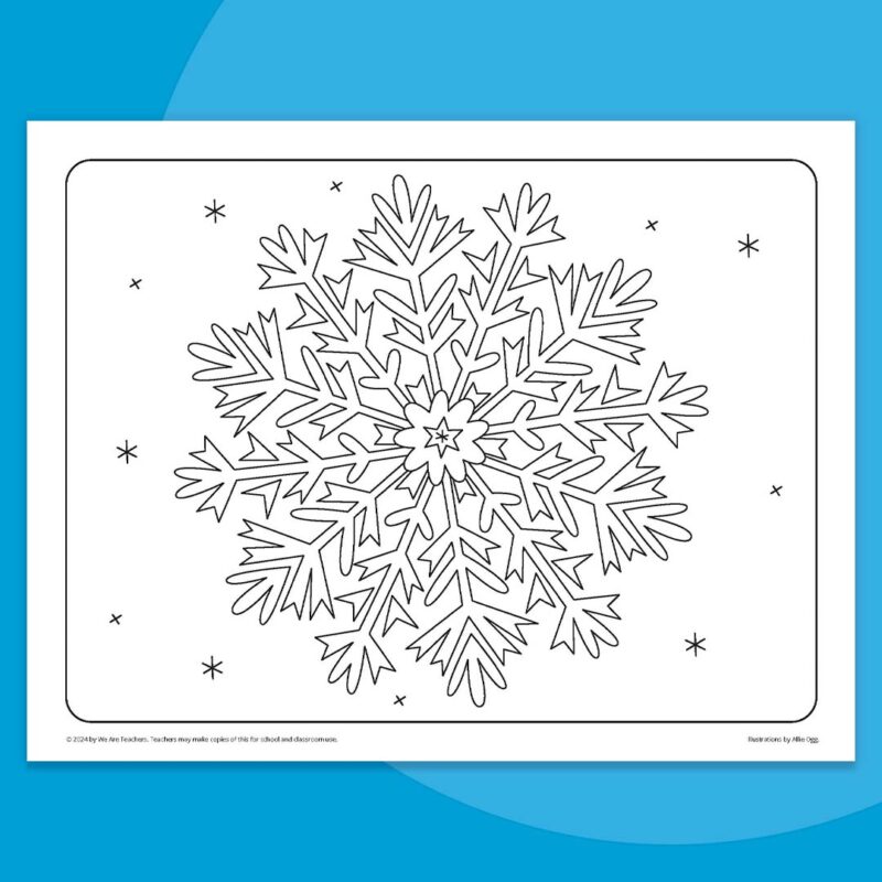 Giant snowflake coloring page Giant snowflake coloring page