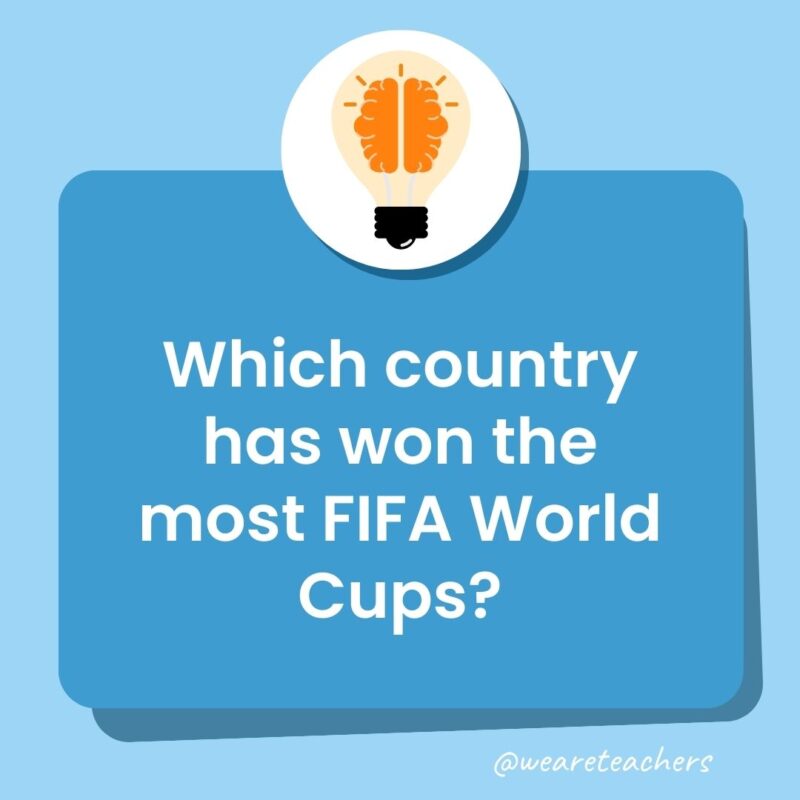 Which country has won the most FIFA World Cups? Which country has won the most FIFA World Cups?- trivia questions for kids