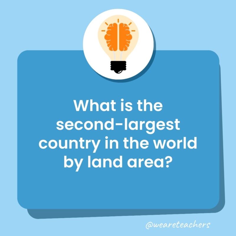 What is the second-largest country in the world by land area? What is the second-largest country in the world by land area?
