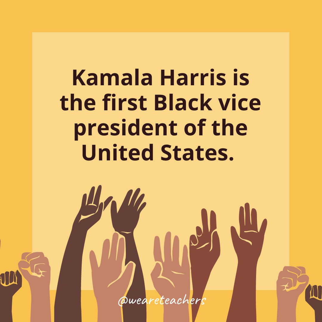 14 Kamala Harris is the first Black vice president of the United States.