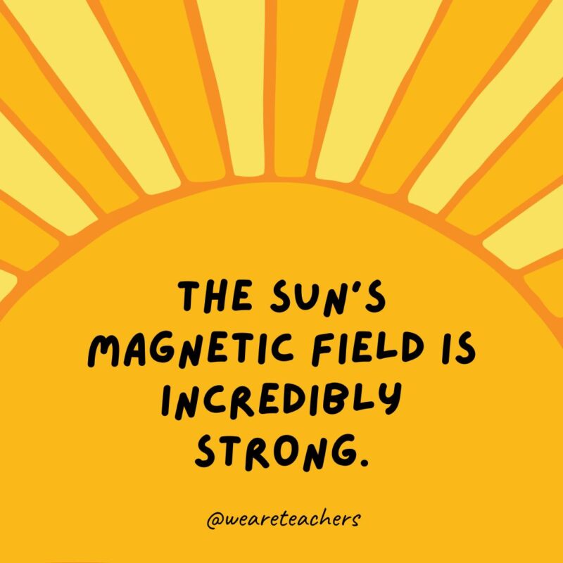 The sun’s magnetic field is incredibly strong. The sun’s magnetic field is incredibly strong.