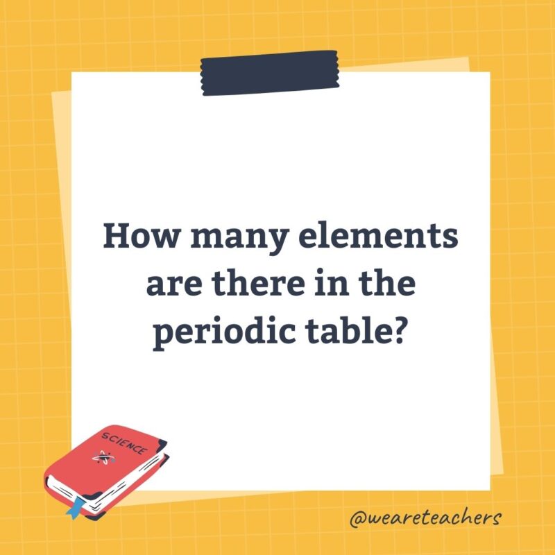 How many elements are there in the periodic table? How many elements are there in the periodic table?- science trivia