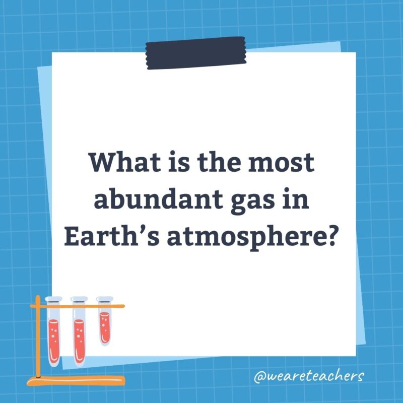 What is the most abundant gas in Earth’s atmosphere? What is the most abundant gas in Earth's atmosphere?- science trivia