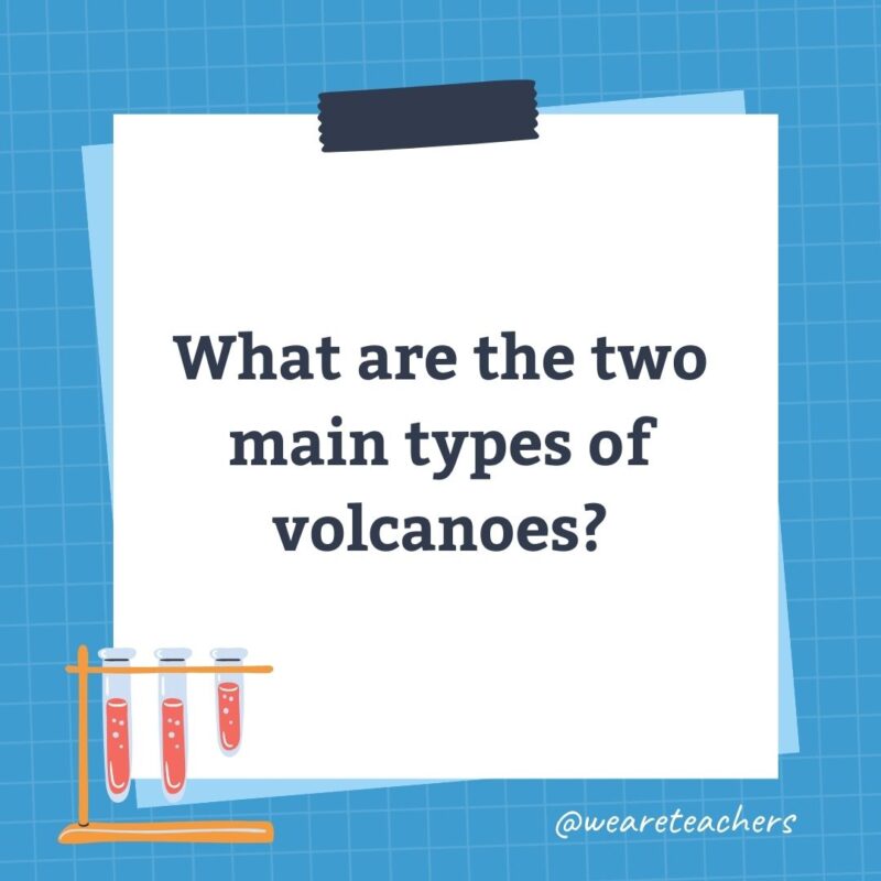 What are the two main types of volcanoes? What are the two main types of volcanoes?