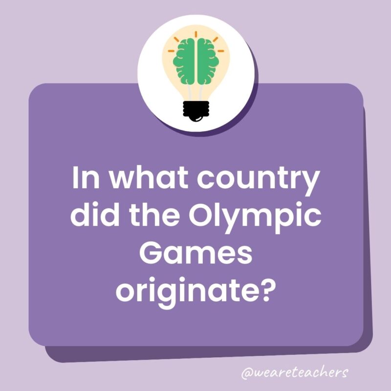 In what country did the Olympic Games originate? In what country did the Olympic Games originate?