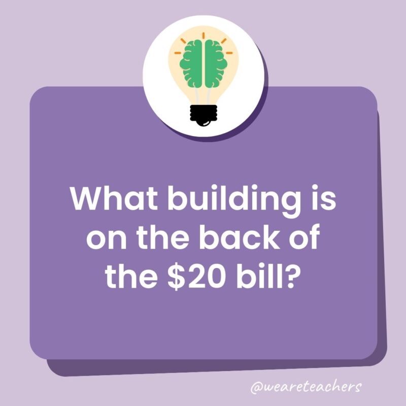 What building is on the back of the $20 bill? What building is on the back of the $20 bill?