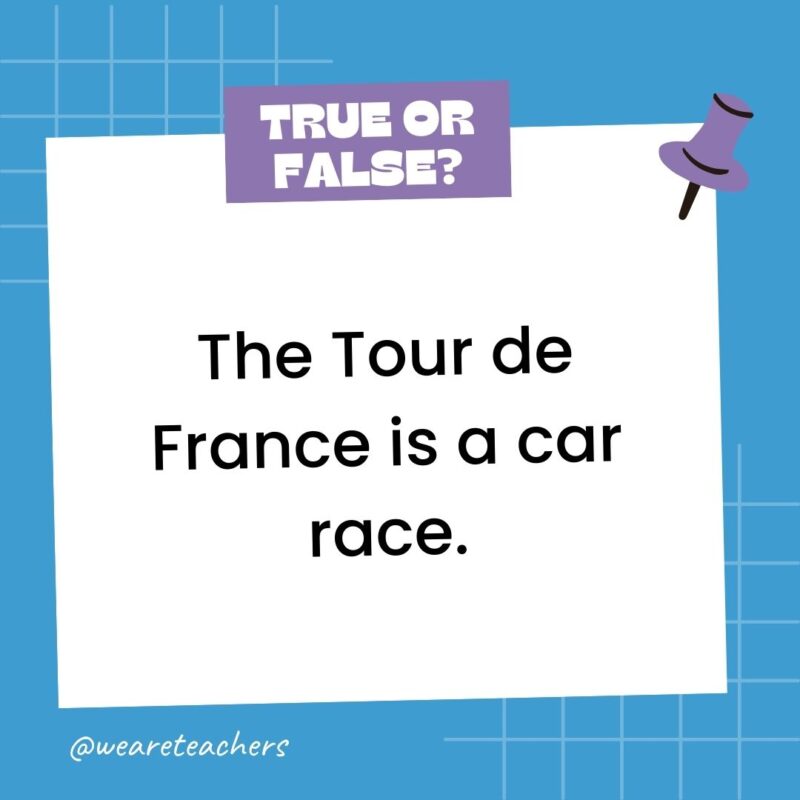 The Tour de France is a car race. The Tour de France is a car race.