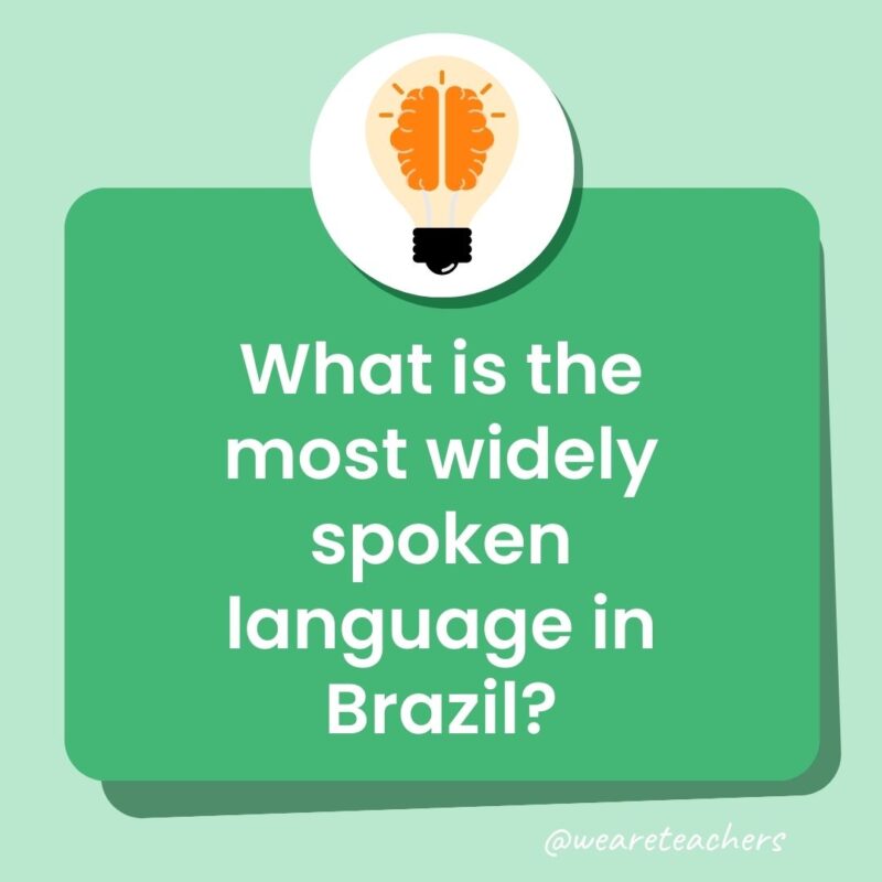 Trivia questions for kids: What is the most widely spoken language in Brazil? Trivia questions for kids: What is the most widely spoken language in Brazil?
