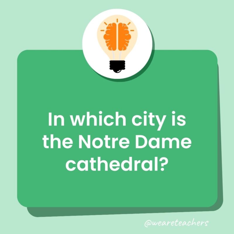 In which city is the Notre Dame cathedral? In which city is the Notre Dame cathedral?