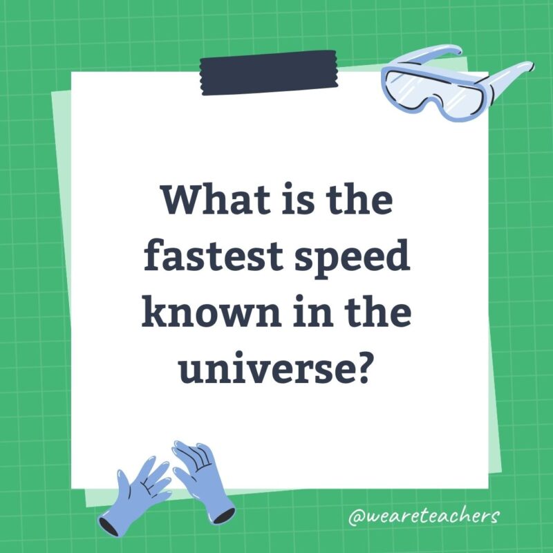 What is the fastest speed known in the universe? What is the fastest speed known in the universe?