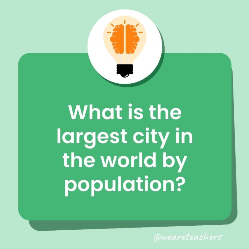 What is the largest city in the world by population? What is the largest city in the world by population?
