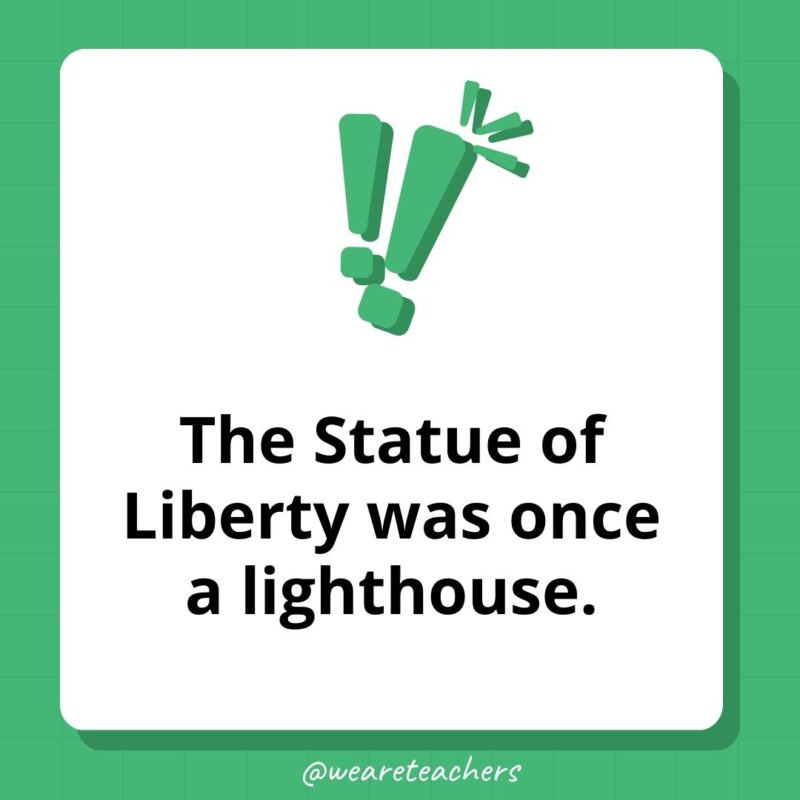 The Statue of Liberty was once a lighthouse. The Statue of Liberty was once a lighthouse.