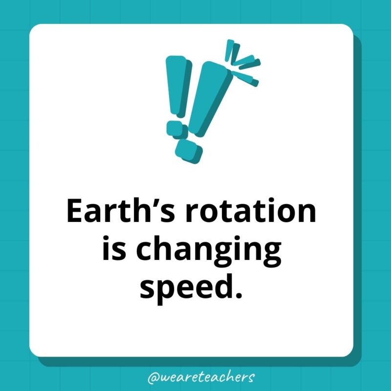 Earth’s rotation is changing speed. Earth’s rotation is changing speed.