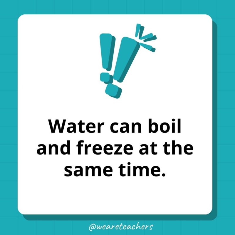Water can boil and freeze at the same time. Water can boil and freeze at the same time.