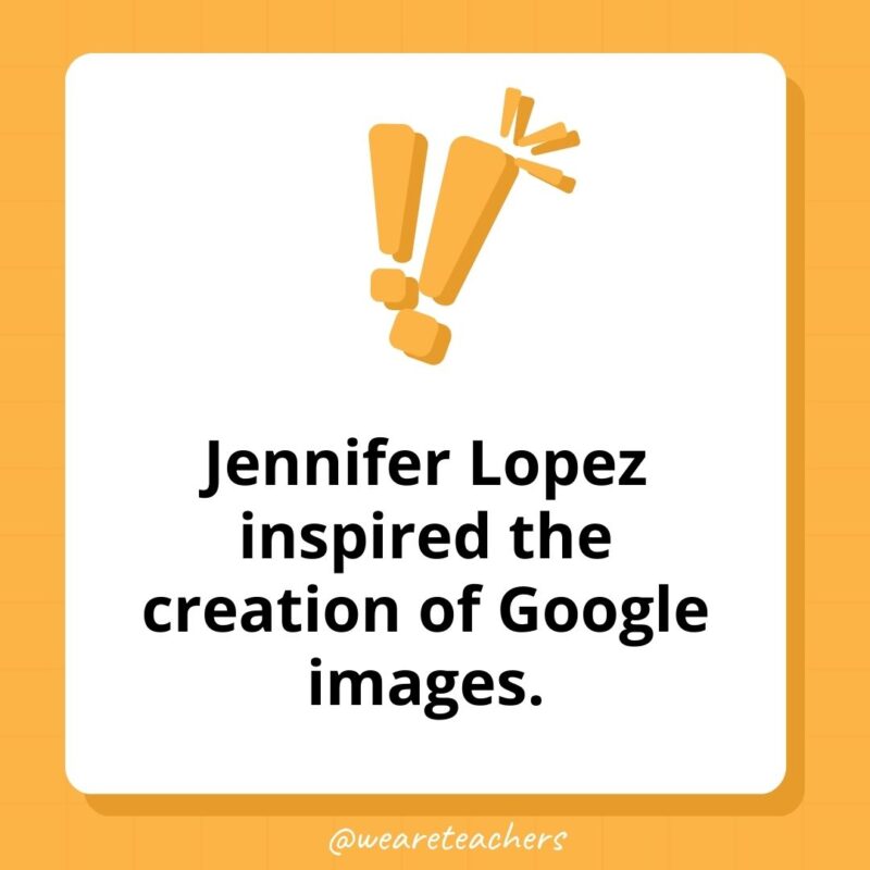 Jennifer Lopez inspired the creation of Google images. Jennifer Lopez inspired the creation of Google images.