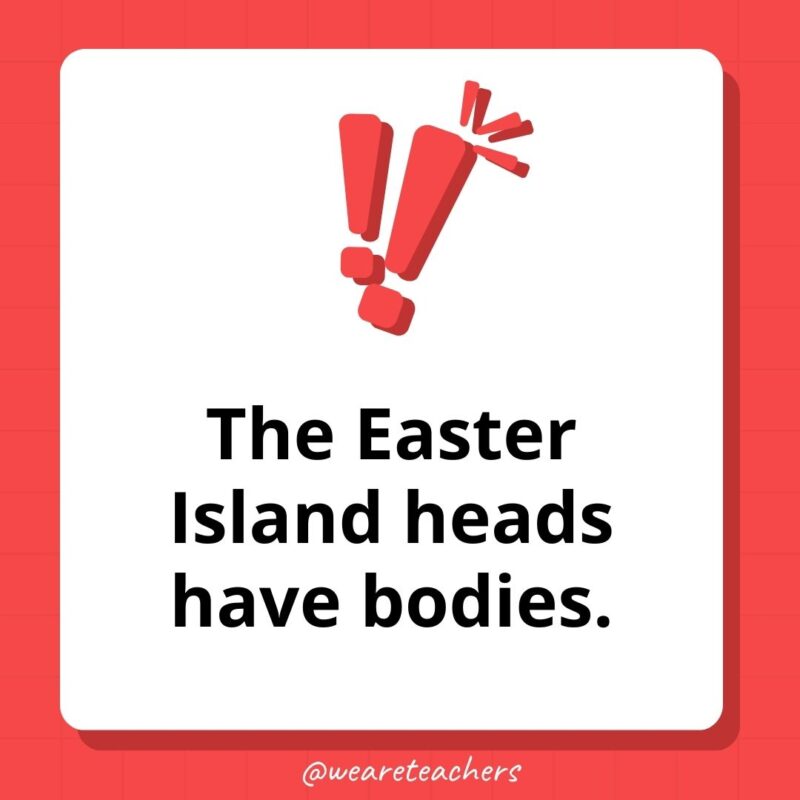 The Easter Island heads have bodies. The Easter Island heads have bodies.
