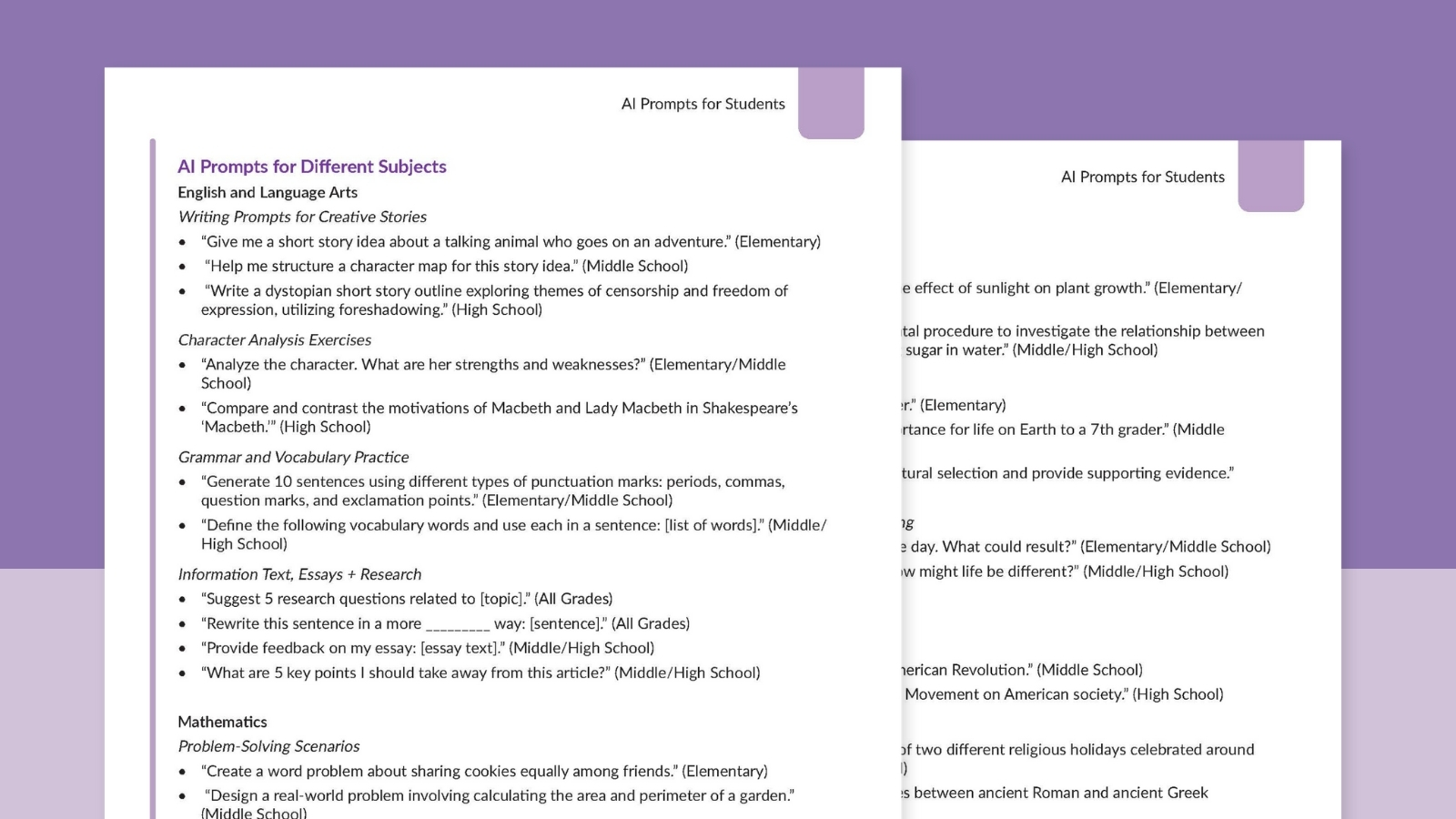 AI Prompts for Kids Printable AI Prompts for Kids Printable