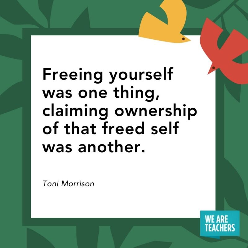 Freeing yourself was one thing, claiming ownership of that freed self was another. — Toni Morrison 