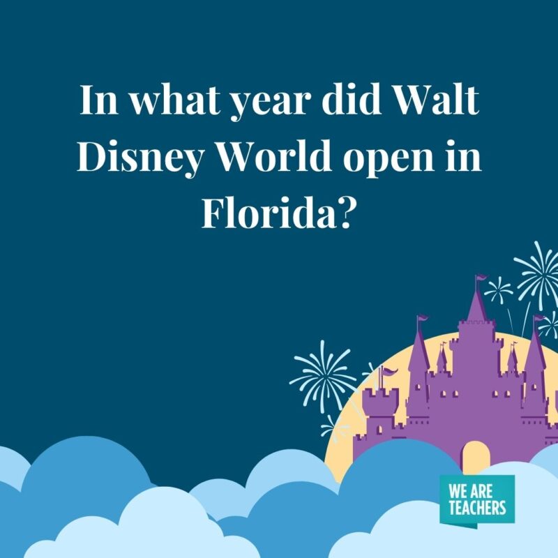 In what year did Walt Disney World open in Florida? In what year did Walt Disney World open in Florida?