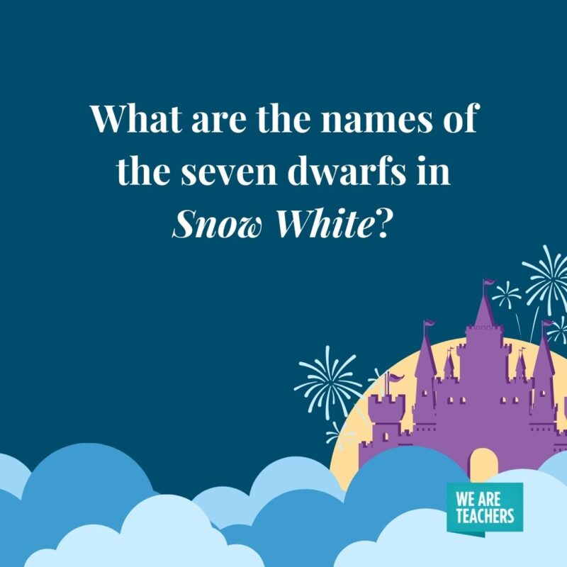What are the names of the seven dwarfs in Snow White? What are the names of the seven dwarfs in Snow White?- disney trivia questions