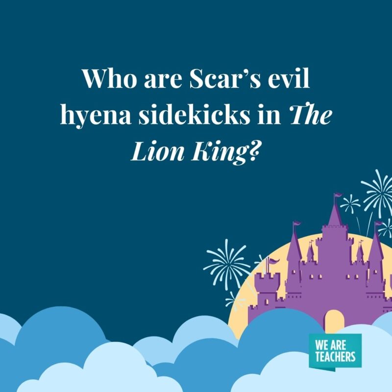 Who are Scar’s evil hyena sidekicks in The Lion King? Who are Scar's evil hyena sidekicks in The Lion King?